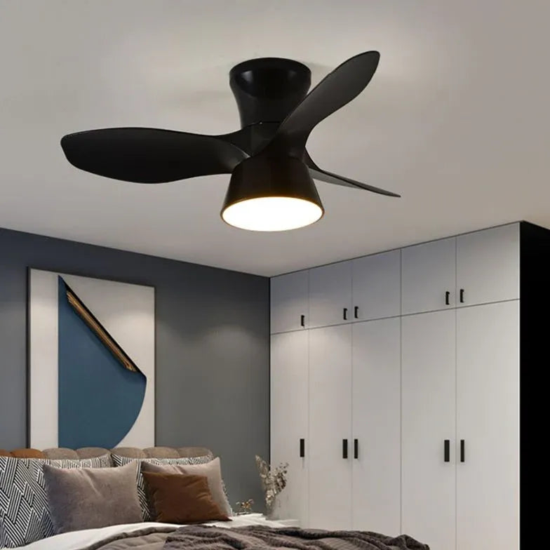 Three-Blade Minimalist Ceiling Fan with Light