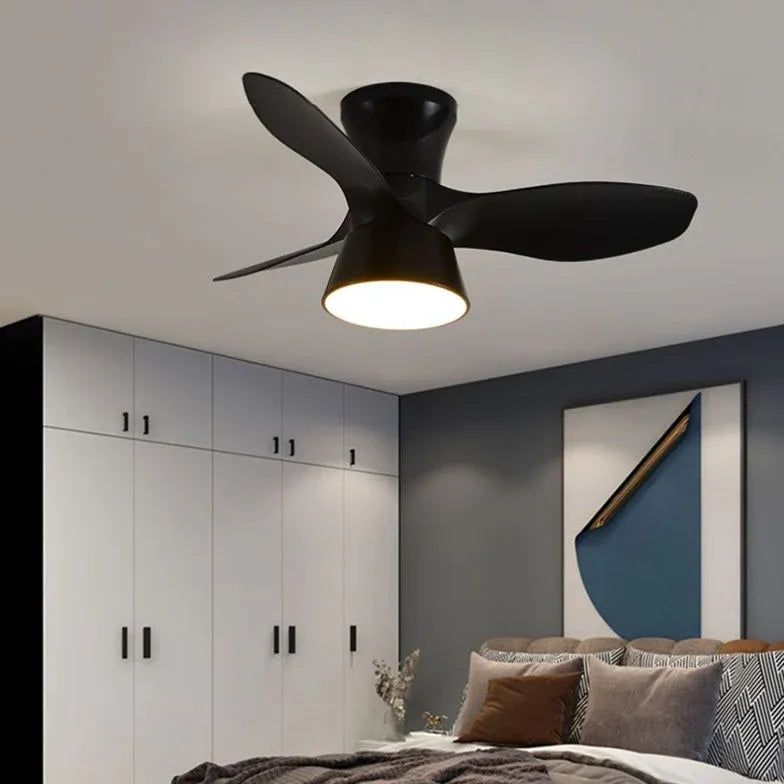 Three-Blade Minimalist Ceiling Fan with Light