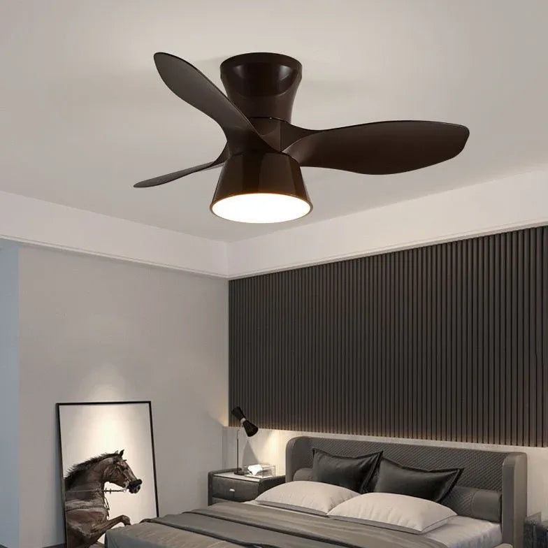 Three-Blade Minimalist Ceiling Fan with Light