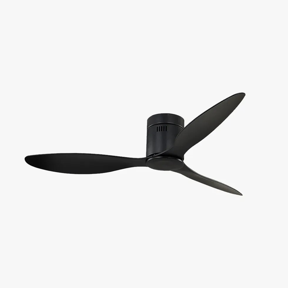 Black Modern Three-Blade Ceiling Fan Light