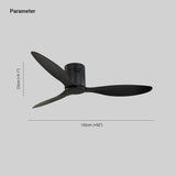 Black Modern Three-Blade Ceiling Fan Light