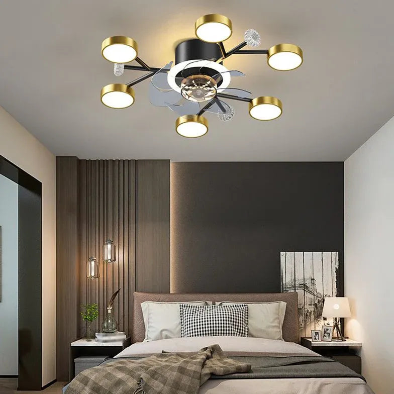 Ceiling Fan with Light Minimalist Chandelier