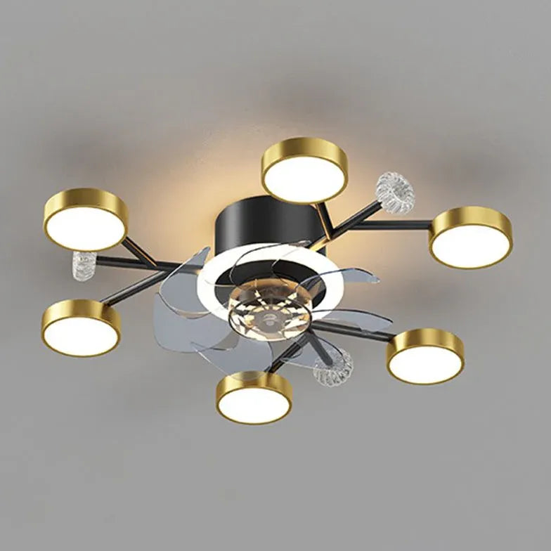 Ceiling Fan with Light Minimalist Chandelier