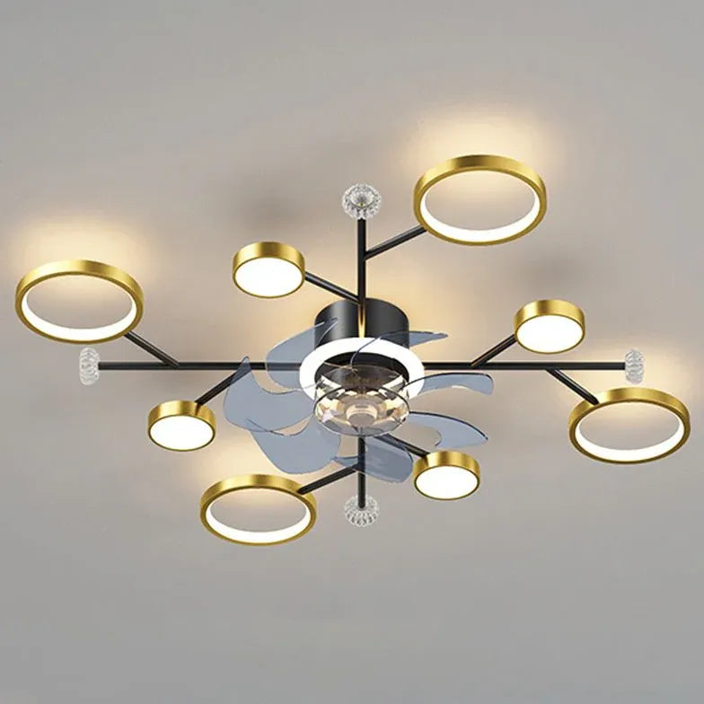 Ceiling Fan with Light Minimalist Chandelier