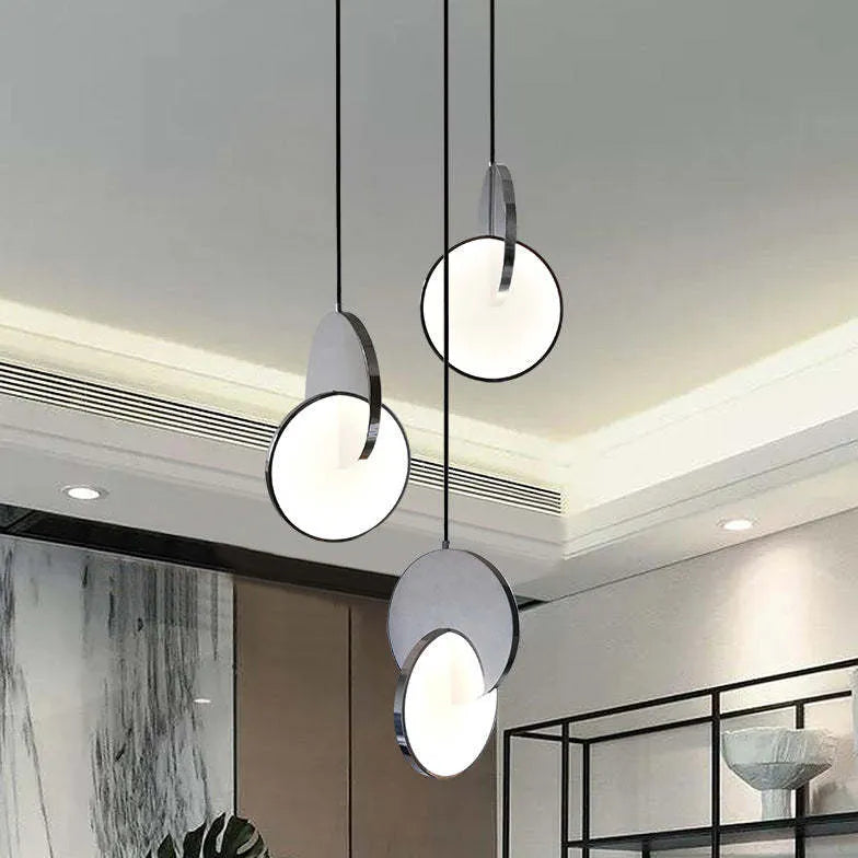 Round Geometric Modern Pendant Light