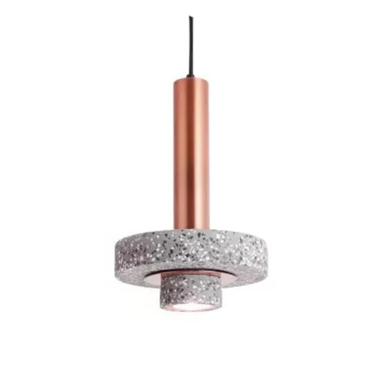 Metal Concrete Cylindrical Modern Pendant Light