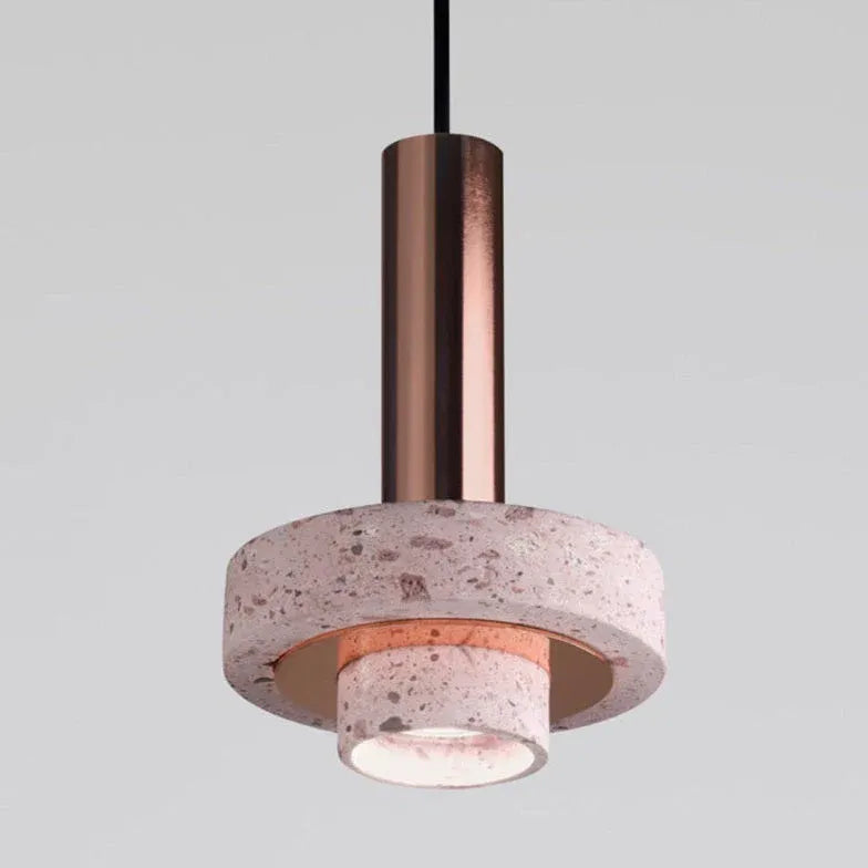 Metal Concrete Cylindrical Modern Pendant Light