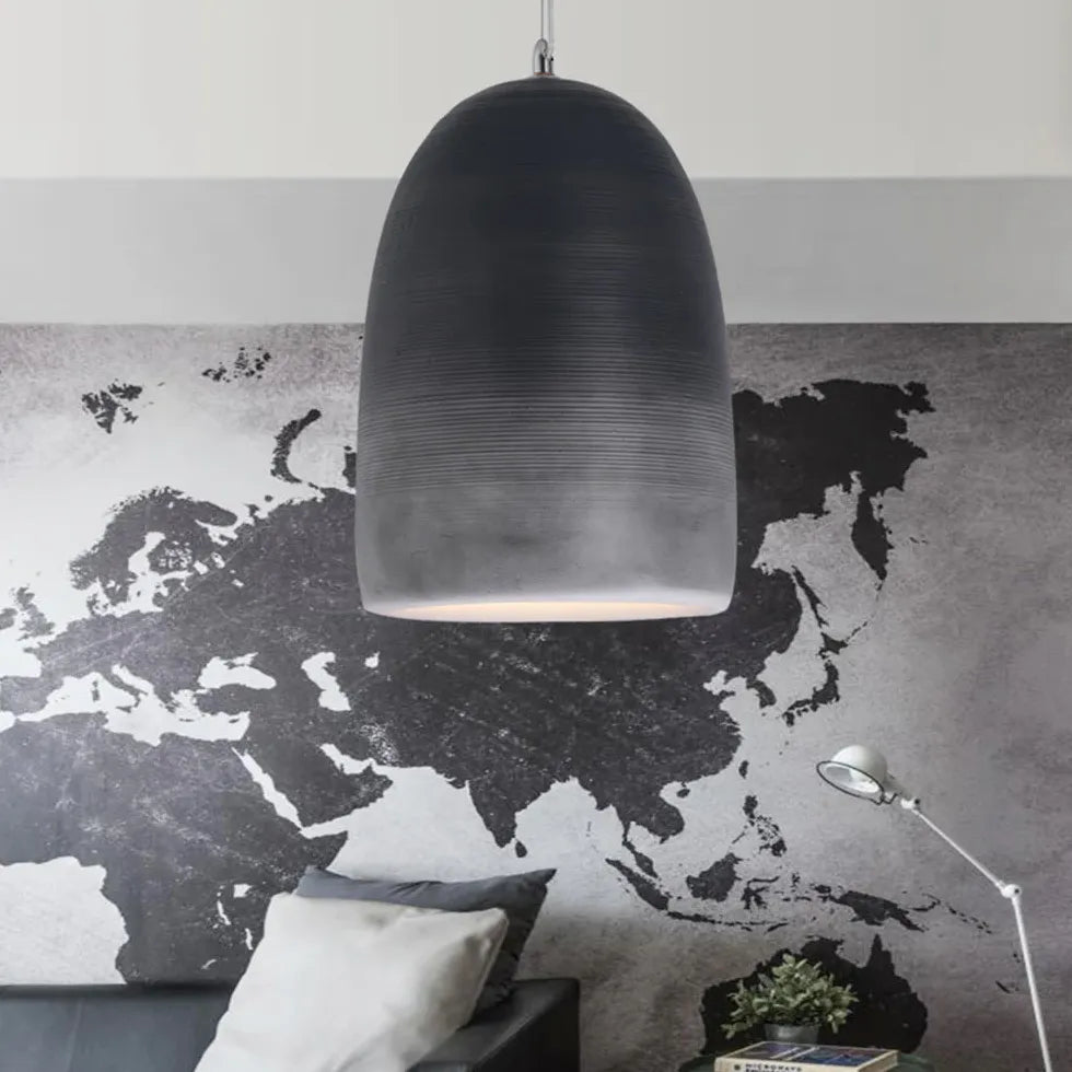 Various Textures Bell Shape Modern Ceiling Light