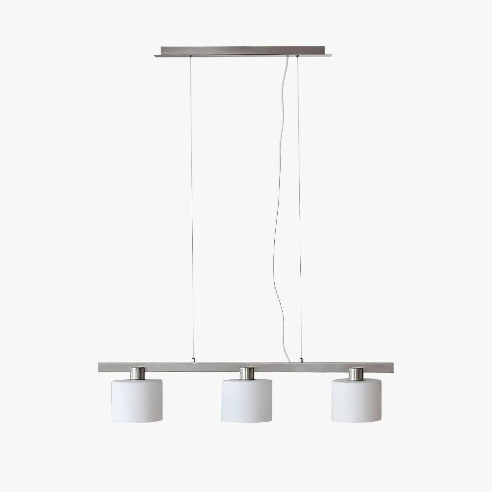 White Three-Head Linear Pendant Light