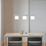 White Three-Head Linear Pendant Light